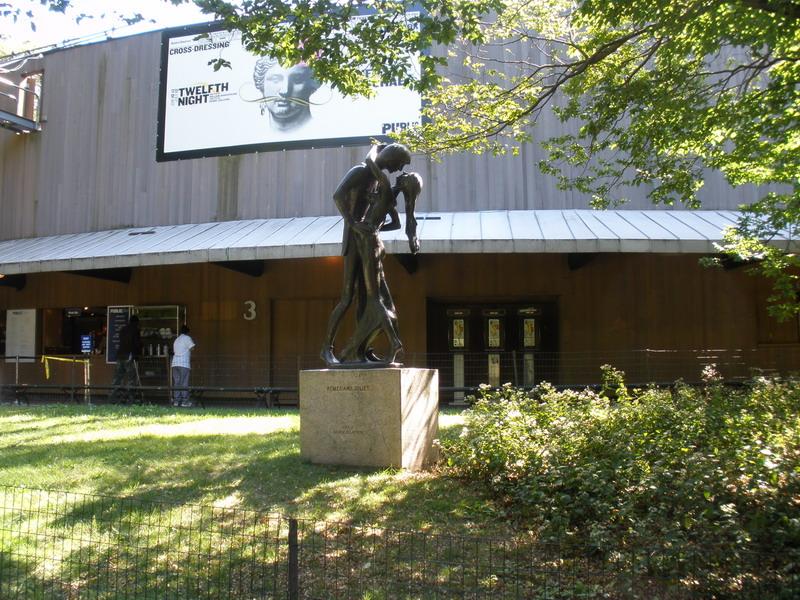 13. Delacorte Theater and statue of Romeo and Juliet, SE of bench by ES.jpg